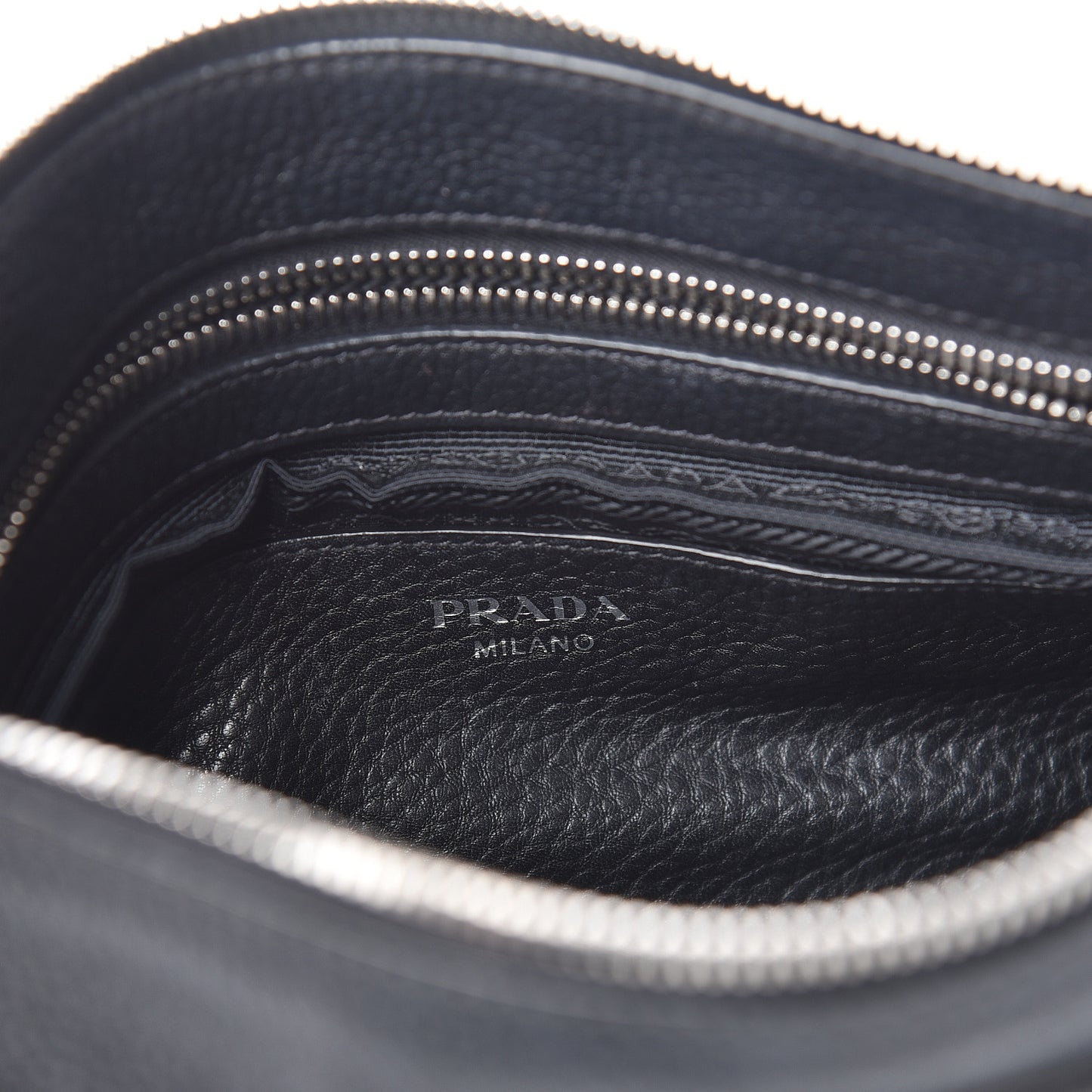 Vitello Daino Crossbody Bag Black