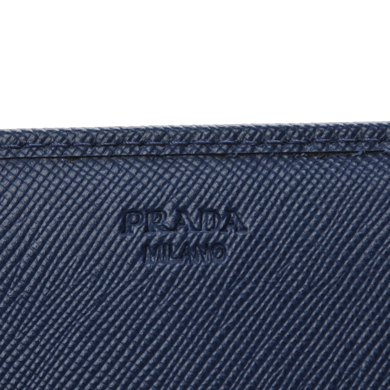 Prada Saffiano Metal Continental Flap Wallet Blue 5 of 8