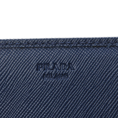 Prada Saffiano Metal Continental Flap Wallet Blue 5 of 8