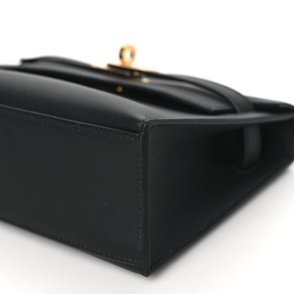 Hermes Swift Kelly Pochette Clutch Black 10 of 11