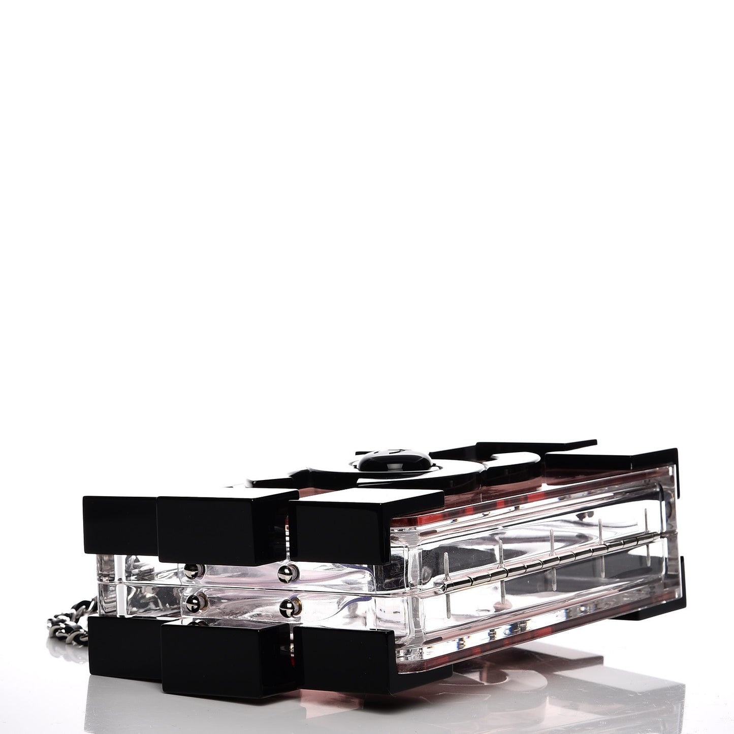 Plexiglass Boy Brick Lego Clutch Pink Black