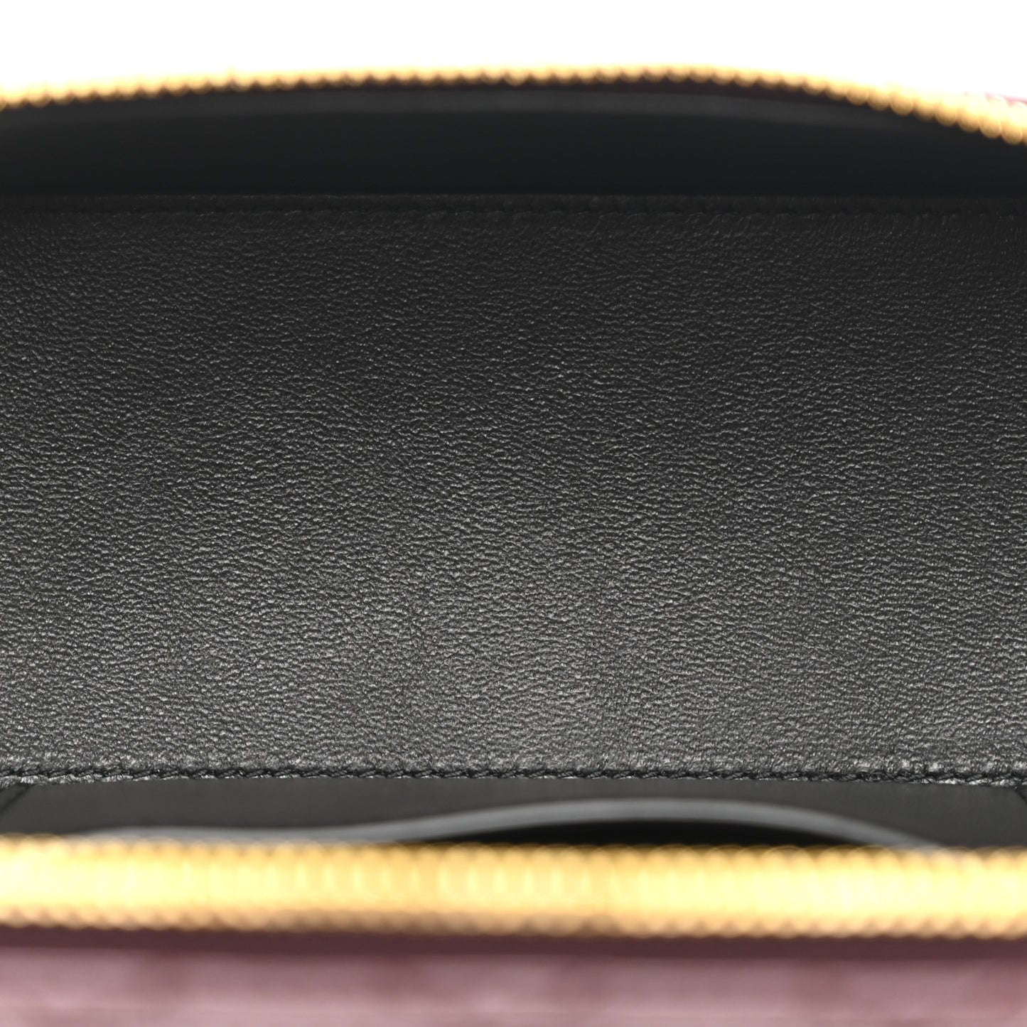 Lambskin Quilted Mini Gaby Vanity Case  Rouge Cabernet