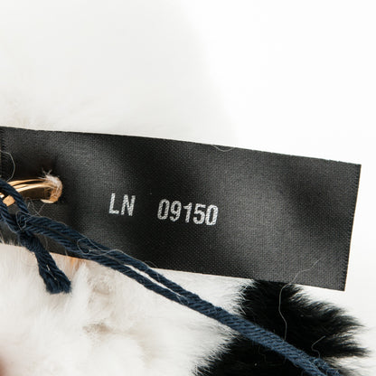 Prada Fur Rabbit Charm White Black 2 of 5