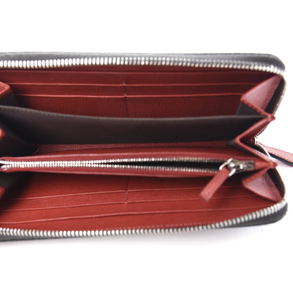 Fendi Vitello Elite Monster Eyes Studded Zip Around Wallet Carbone White Multicolor 5 of 11