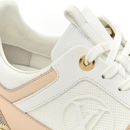 Louis Vuitton Calfskin Damier Azur Run Away Sneakers 37.5 White 11 of 13