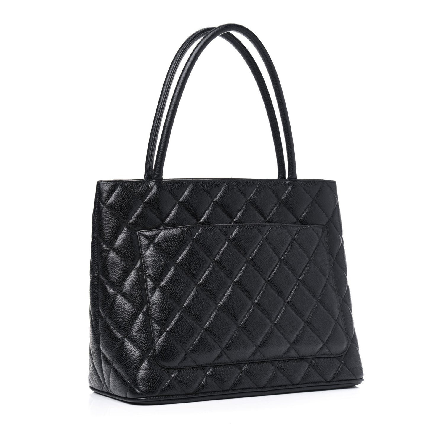 Caviar Quilted Medallion Tote Black