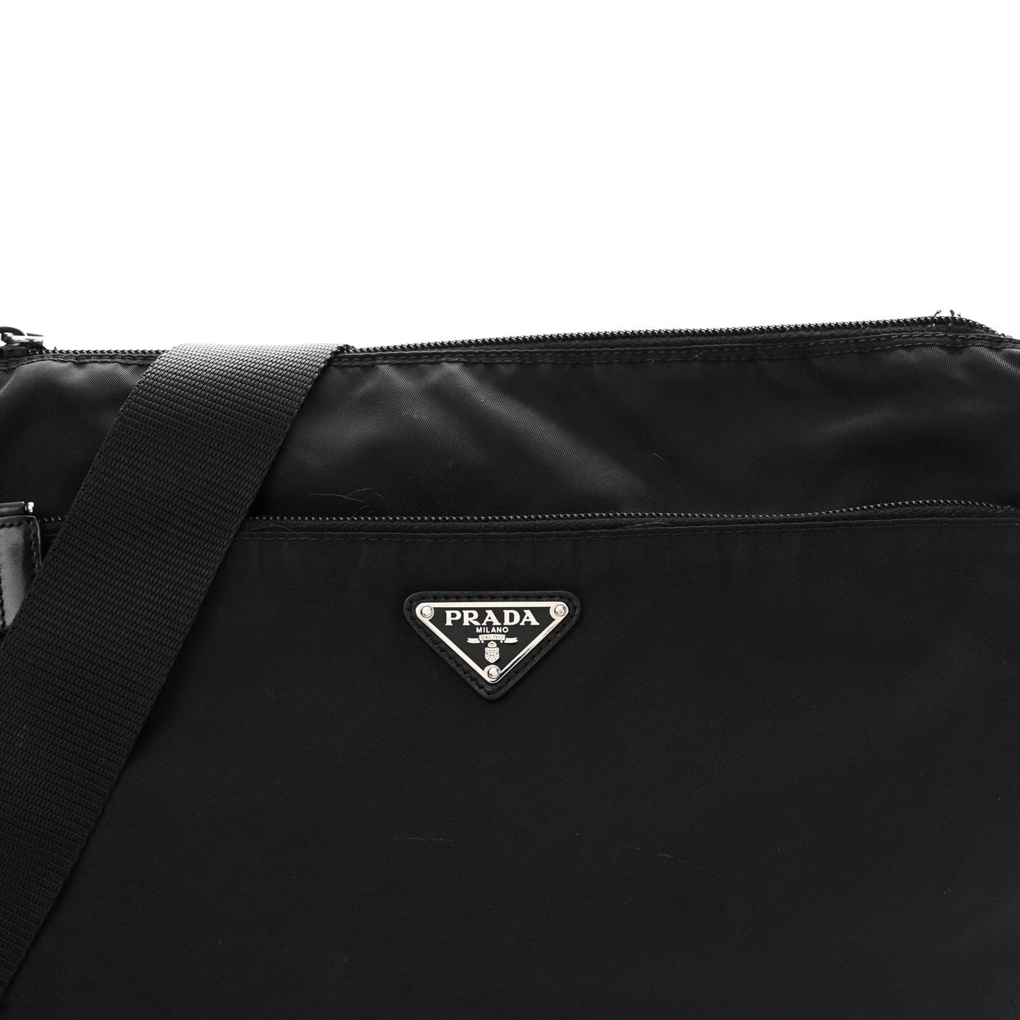 Tessuto Nylon Messenger Bag Black