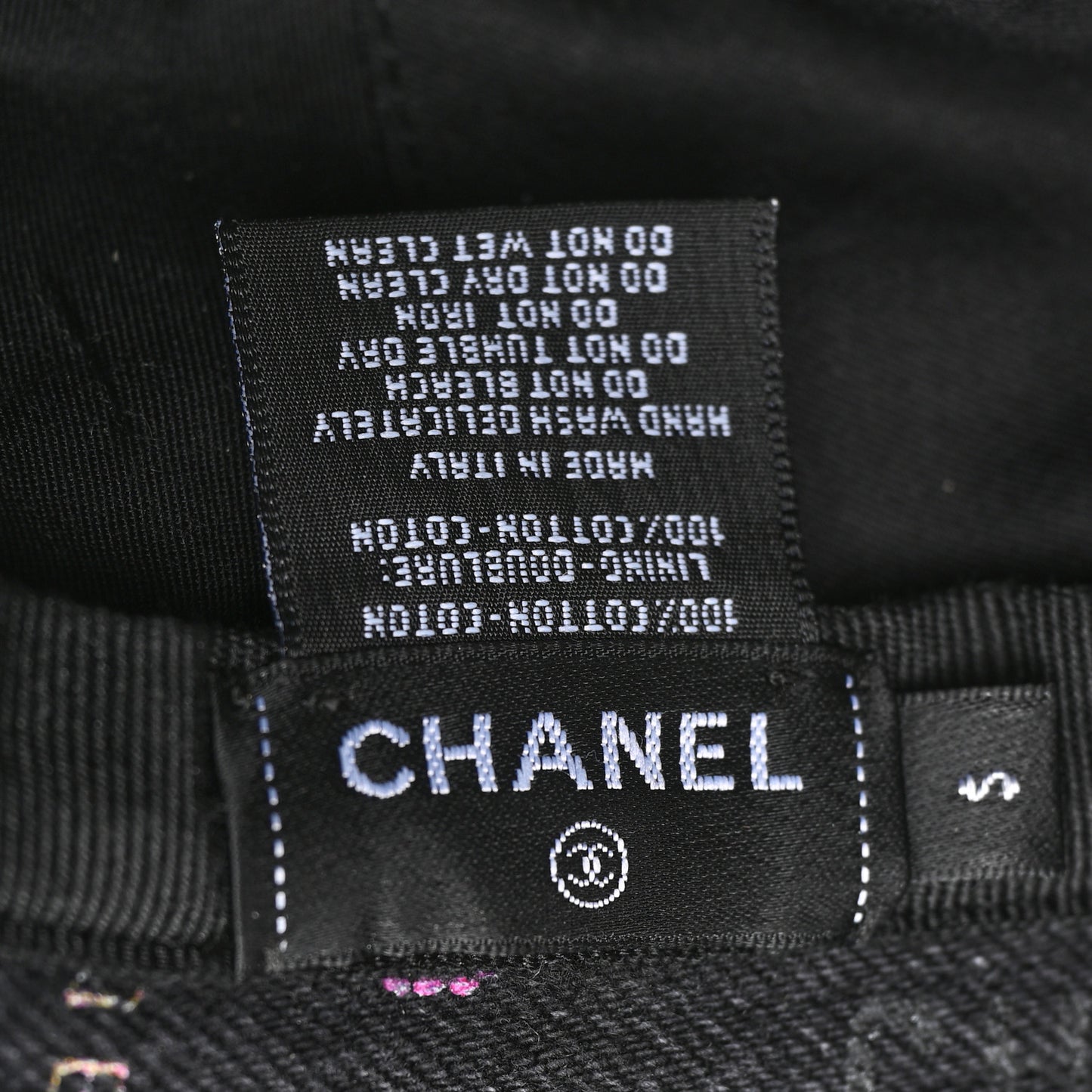 Denim Mood Cloche Bucket Hat S Black