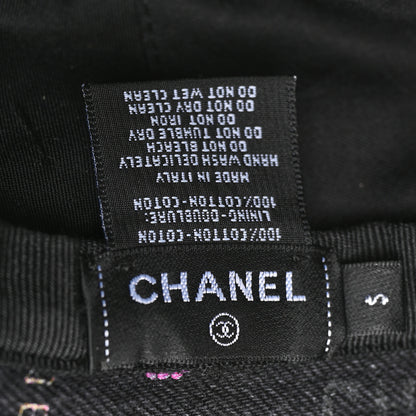 Chanel Denim Mood Cloche Bucket Hat S Black 7 of 7