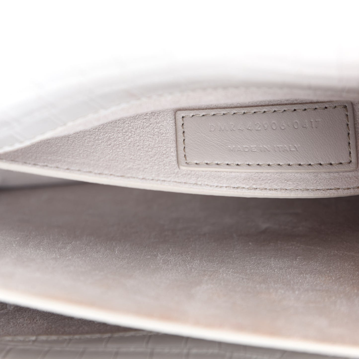 Calfskin Crocodile Embossed Medium Monogram Sunset Blanc Vintage