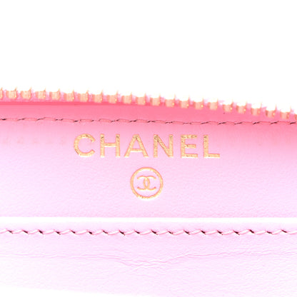 Chanel Lambskin Quilted Chanel 19 Zipped Wallet Light Pink 6 of 15