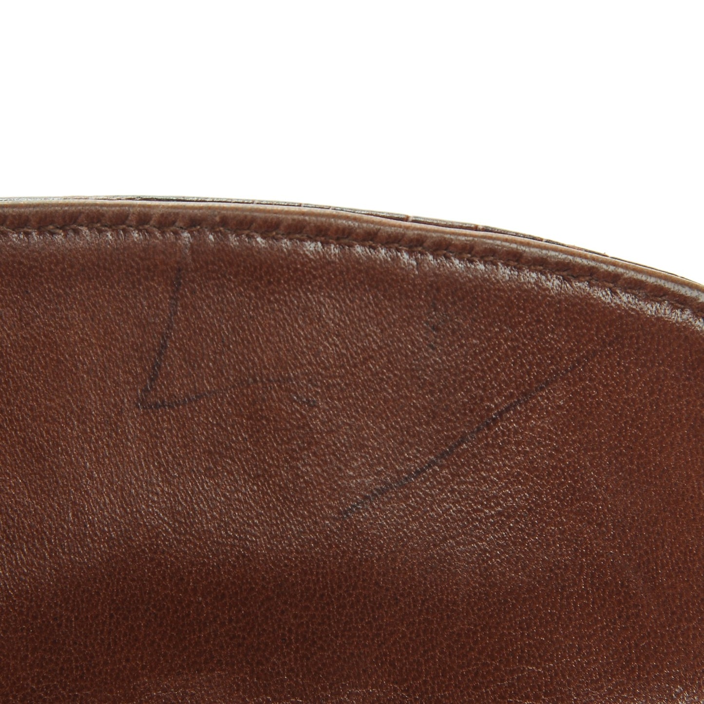 Alligator Mini Flap Shoulder Bag Brown