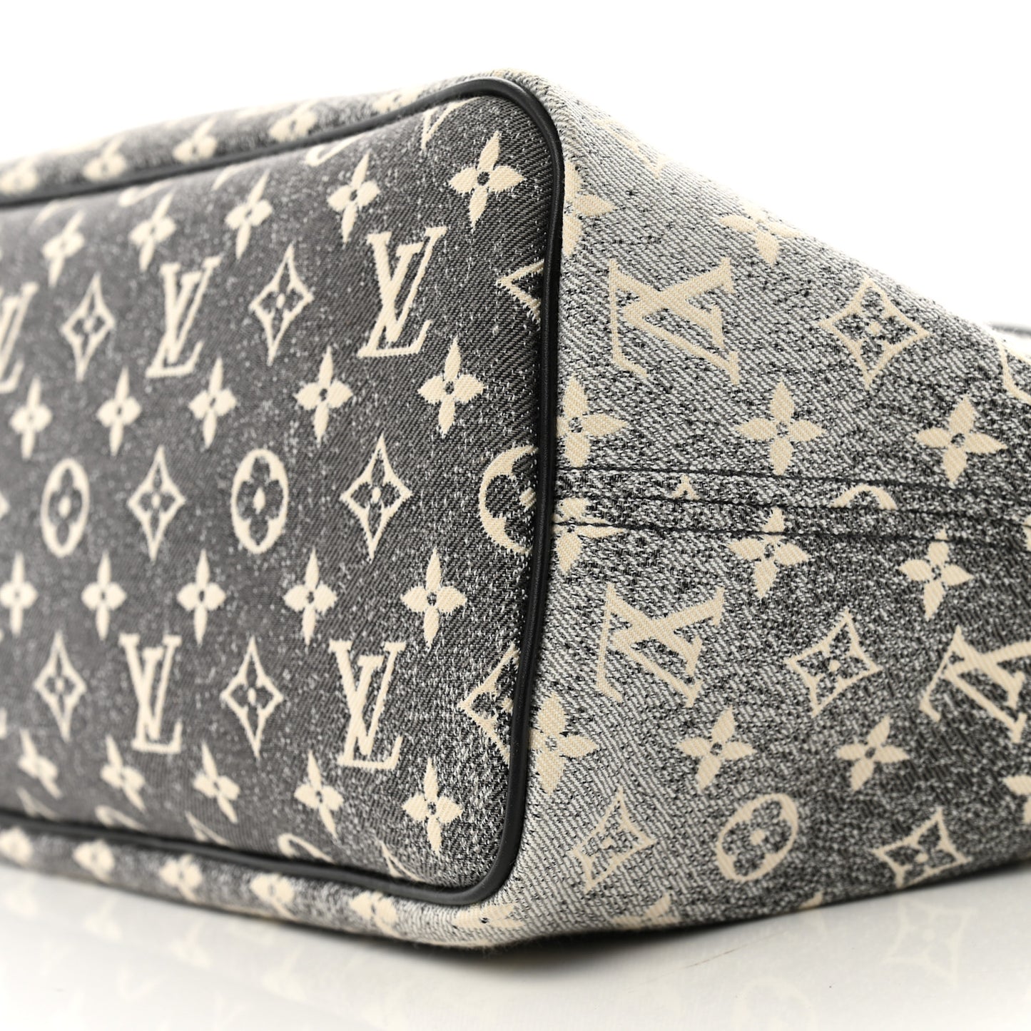 Denim Monogram Jacquard Neverfull MM Grey