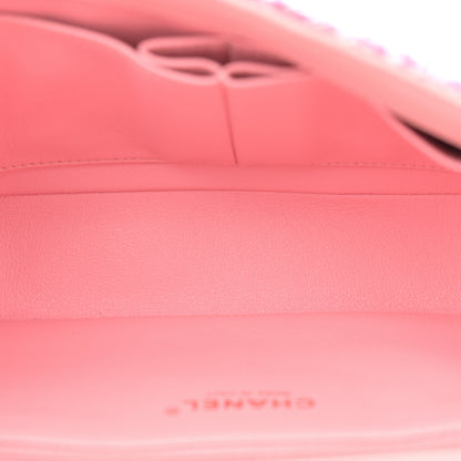 Chanel Tweed Lambskin Quilted Small CC Filigree Flap Pink 5 of 11