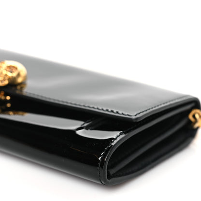 Alexander McQueen Patent Skull Wallet on Chain Black 7 of 7