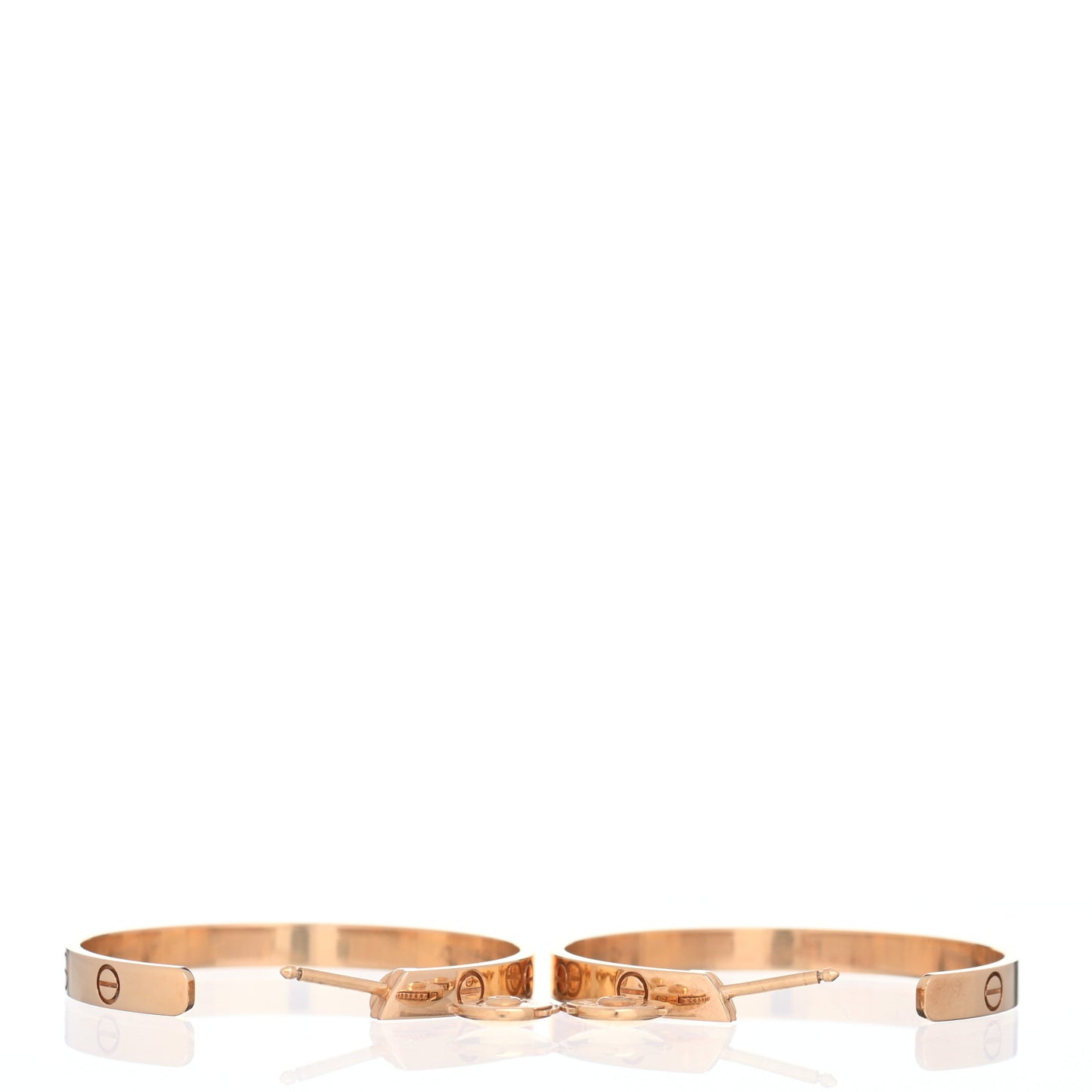 18K Yellow Gold Large LOVE Hoop Earrings