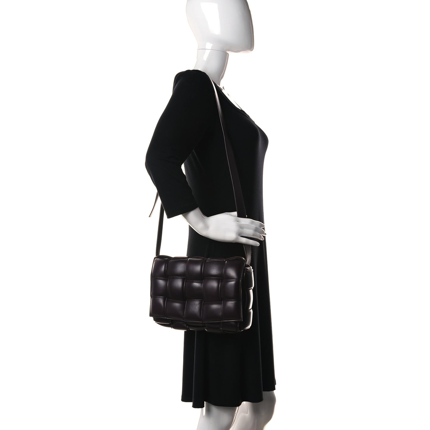 Nappa Maxi Intreccio Padded Cassette Crossbody Bag Grape