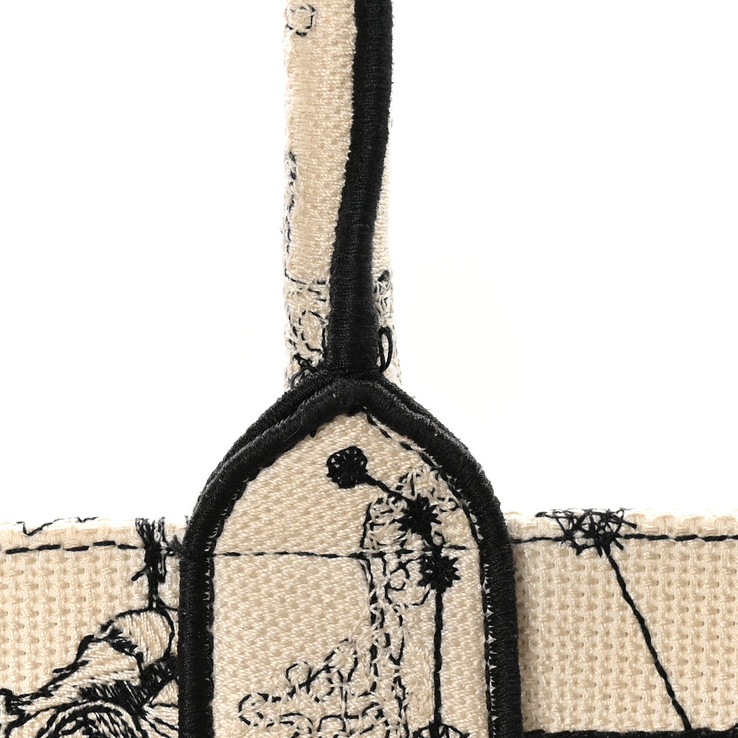 Christian Dior Canvas Embroidered Large Zodiac Toile De Jouy Book Tote Latte 12 of 12
