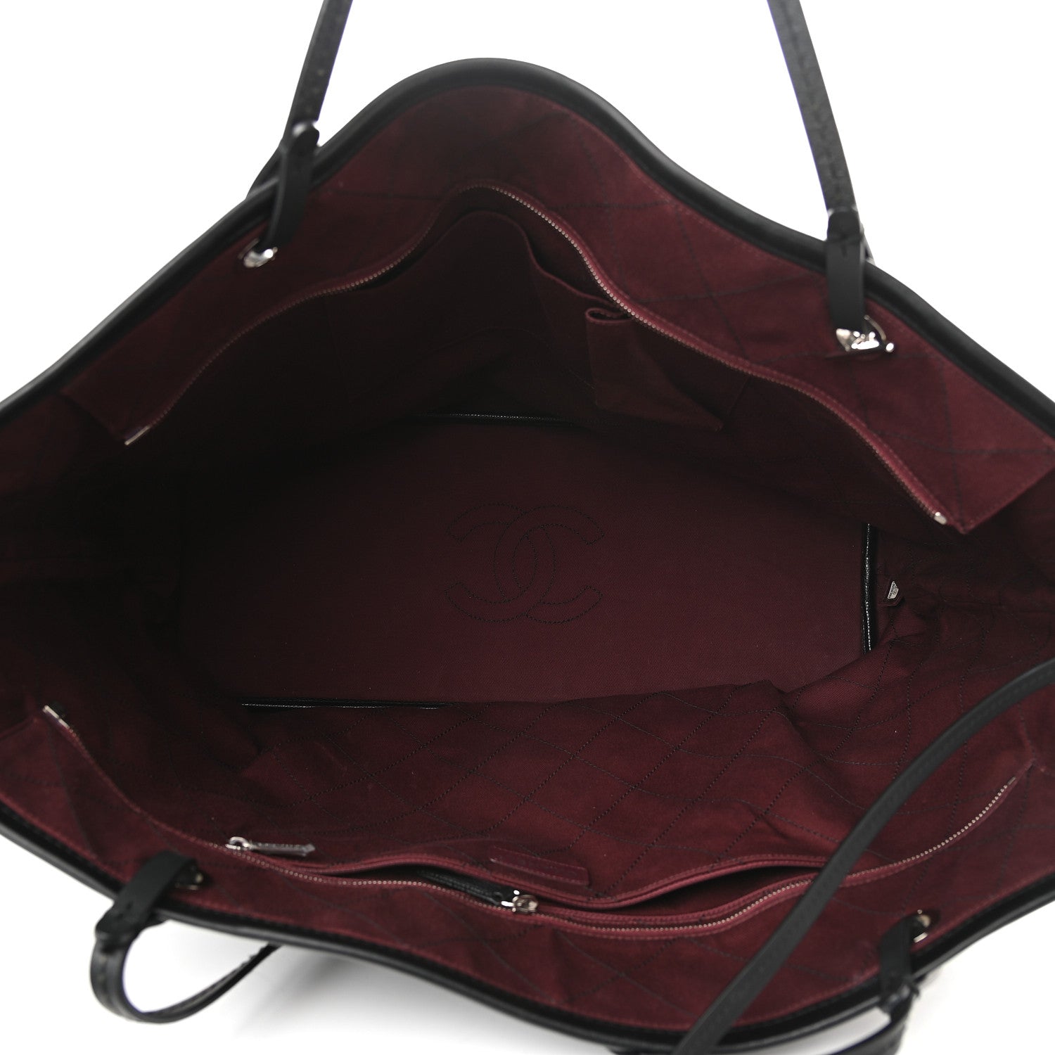 Chanel Grained Calfskin Large Shopping Fever Tote Black 6 of 10