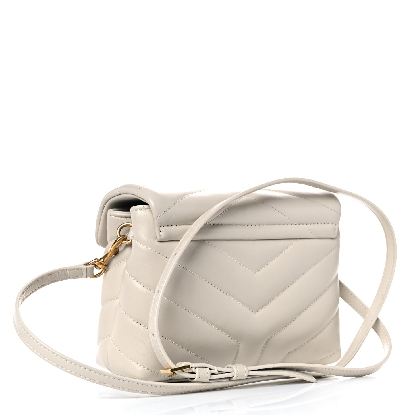 Calfskin Y Quilted Monogram Toy Loulou Crossbody Bag Ivory