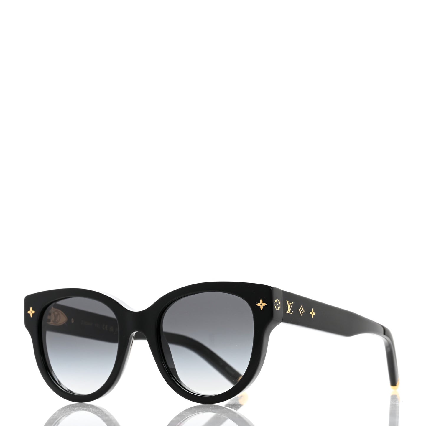 Acetate My Monogram Square Sunglasses Black
