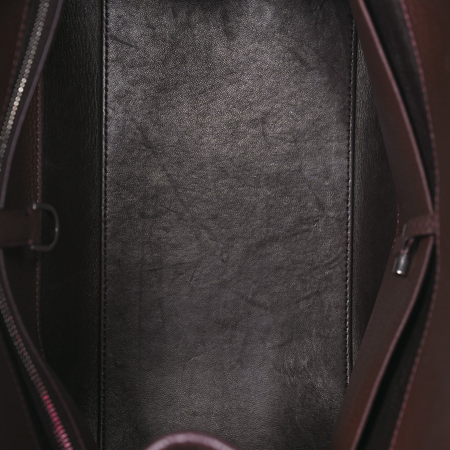Matte Grained Calfskin EW Margaux Dark Mocha