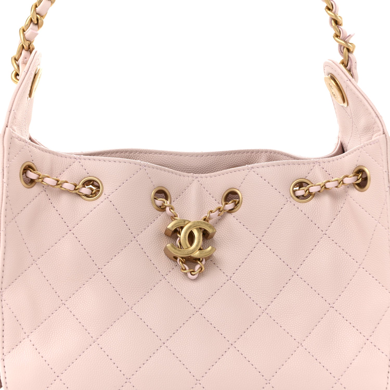 Chanel Caviar Quilted Mini Chanel 25 Handbag Light Pink 8 of 11
