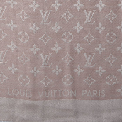 Louis Vuitton Silk Wool Monogram Denim Shawl Rose 4 of 5