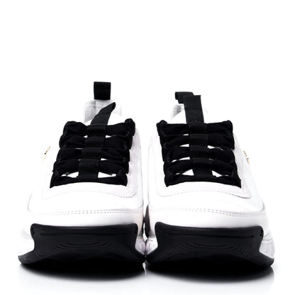 Chanel Fabric Calfskin Suede CC Sneakers 40 White Black 2 of 6