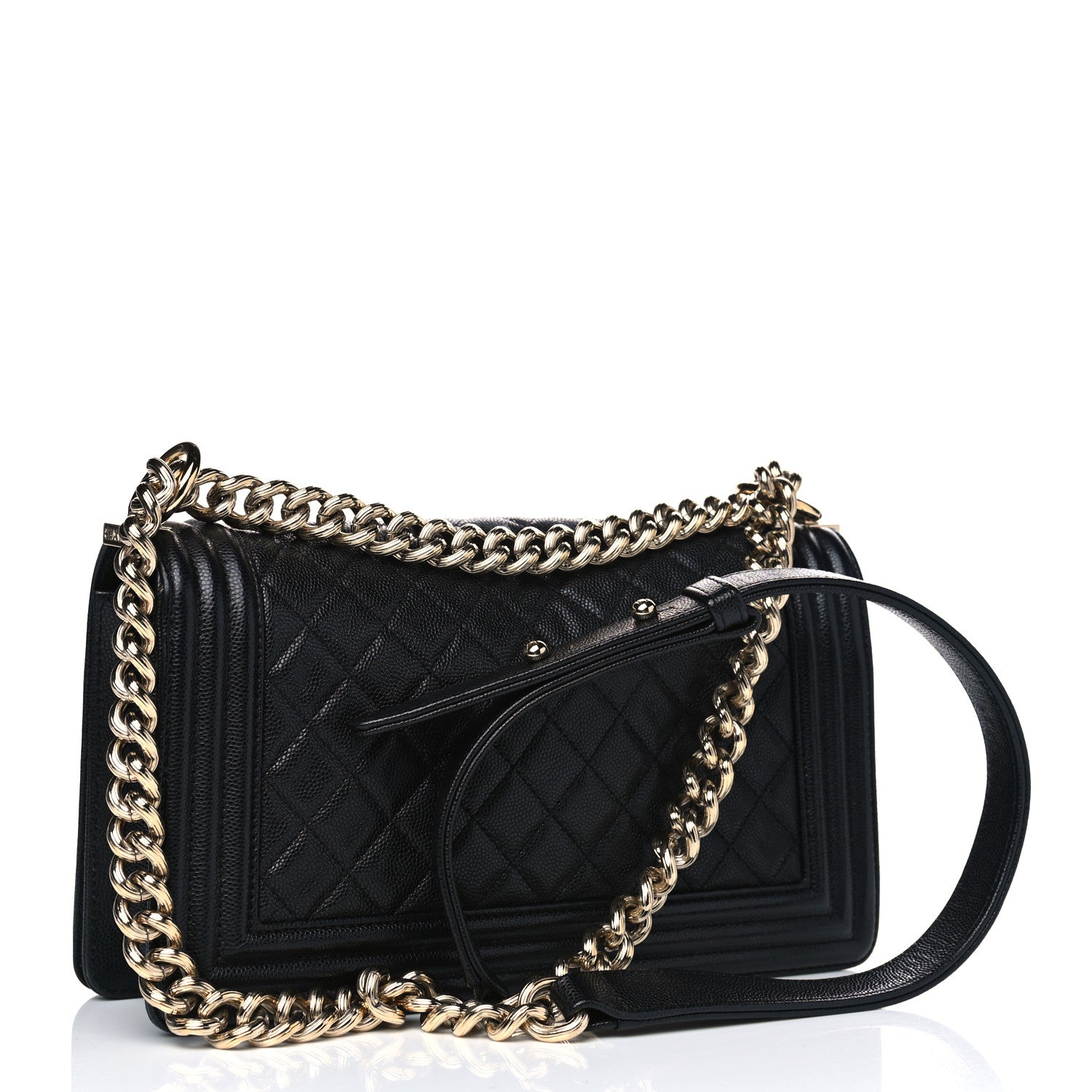 Chanel Caviar Quilted Medium Boy Flap Black 2 of 8
