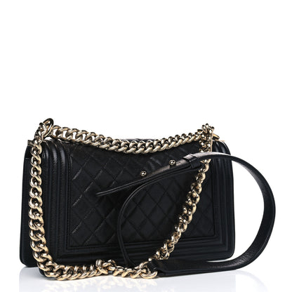 Chanel Caviar Quilted Medium Boy Flap Black 2 of 8