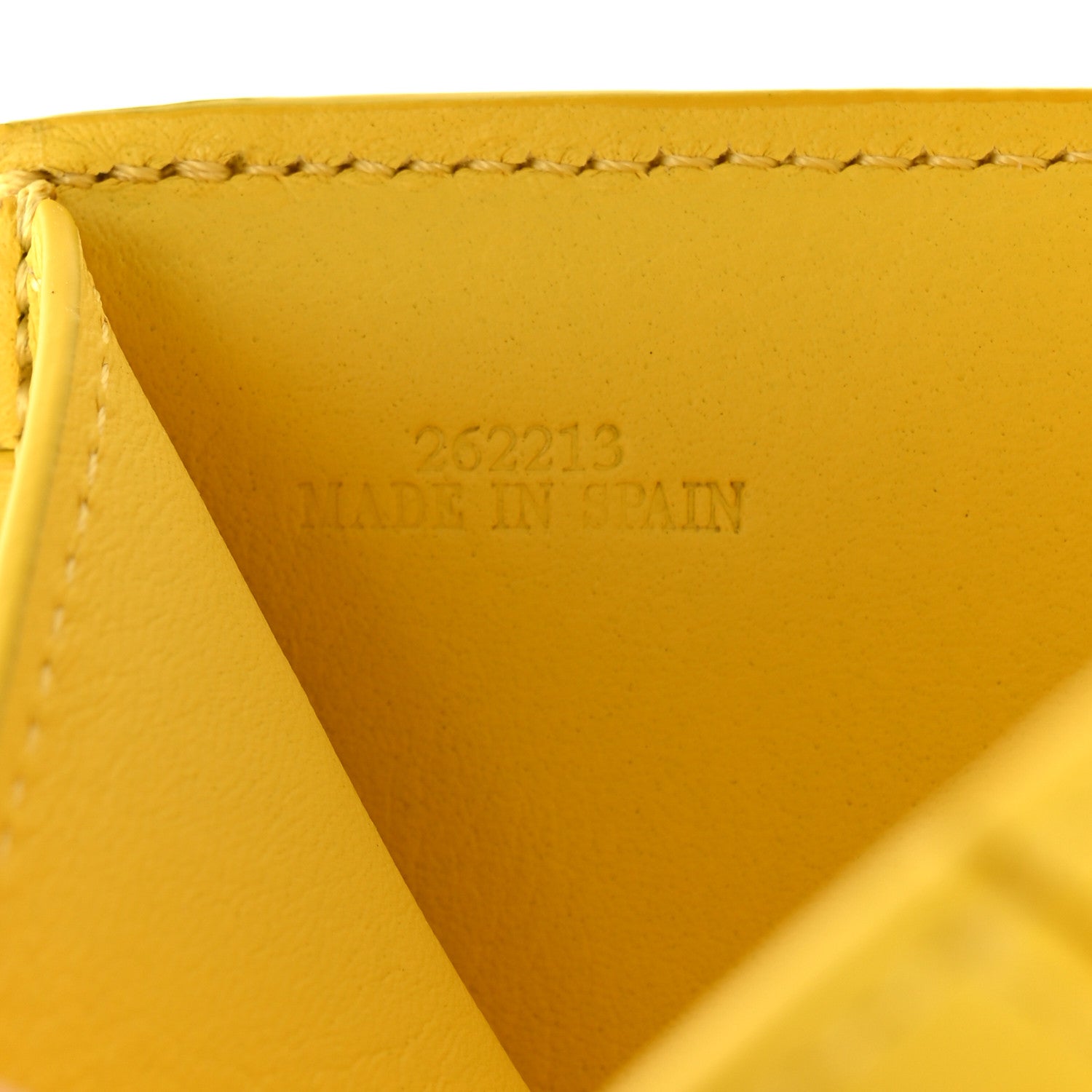 Loewe Pebble Grain Calfskin Anagram Small Vertical Wallet Lemon 7 of 7