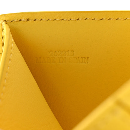 Loewe Pebble Grain Calfskin Anagram Small Vertical Wallet Lemon 7 of 7