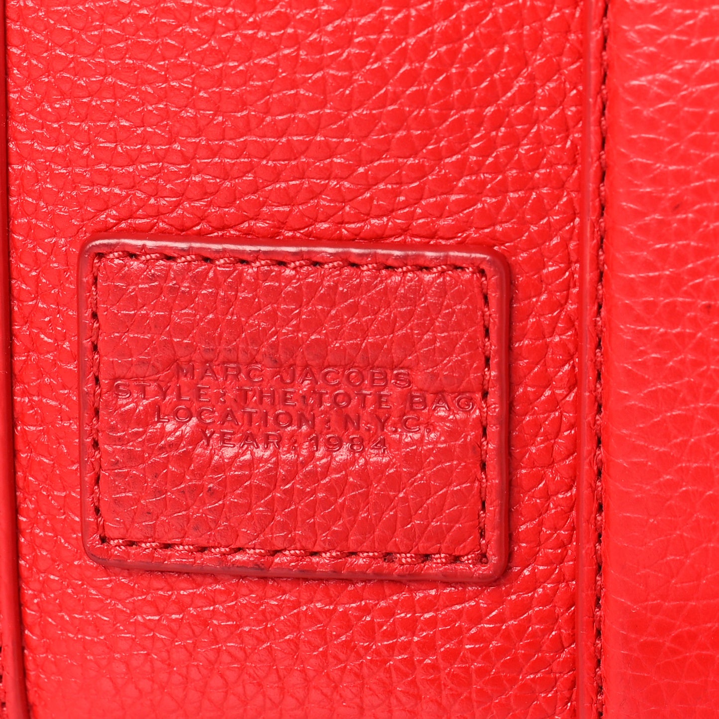 Grained Calfskin Micro The Tote Bag True Red