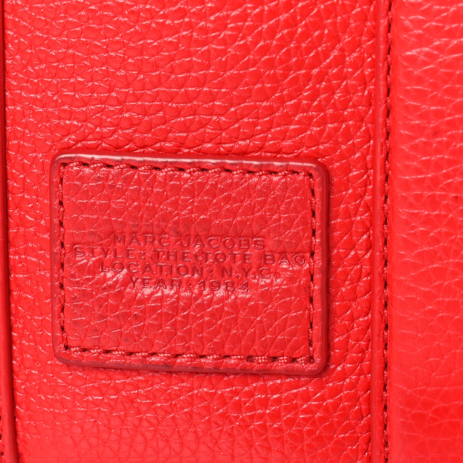 Marc Jacobs Grained Calfskin Micro The Tote Bag True Red 6 of 10