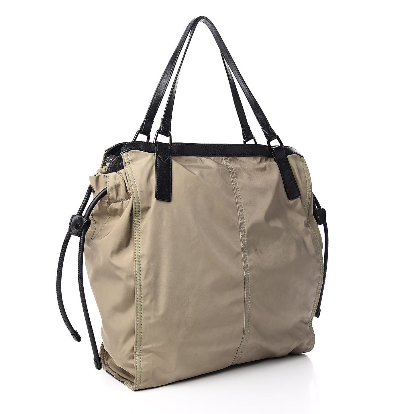 Nylon Buckleigh Packable Tote Bag Beige