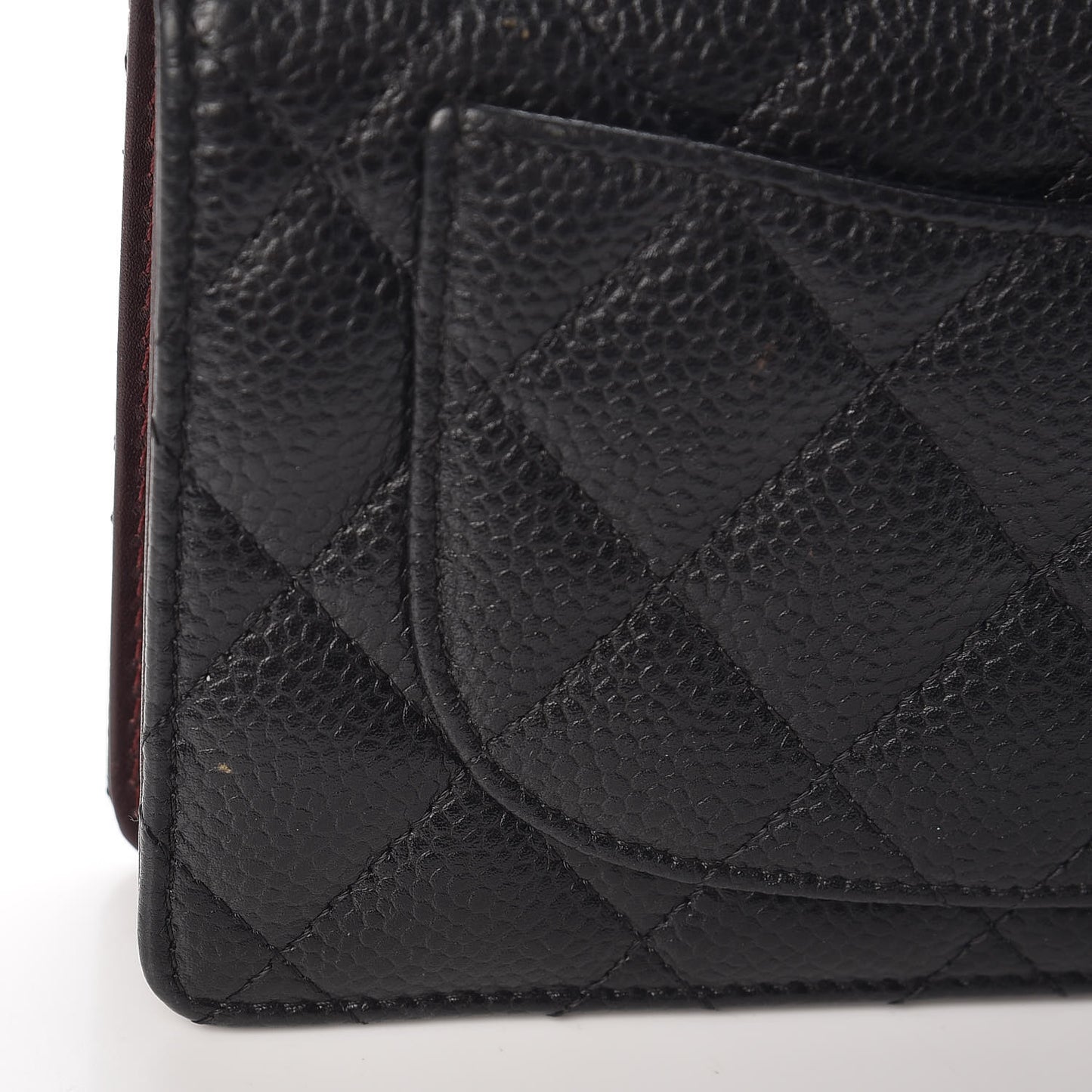 Caviar Quilted Yen Wallet Black