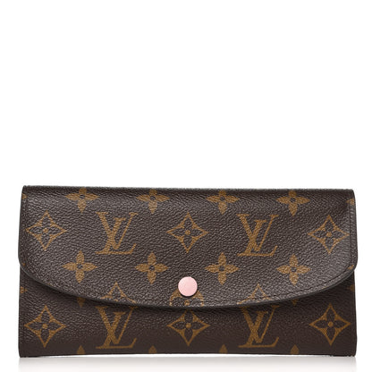 Louis Vuitton Monogram Emilie Wallet Rose Ballerine 1 of 10