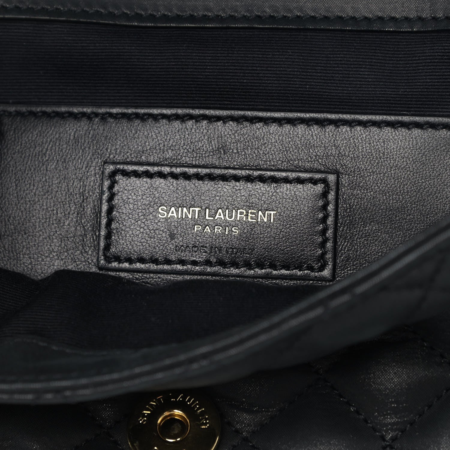 Saint Laurent Calfskin Tri-Quilt Monogram Medium College Bag Black 6 of 9