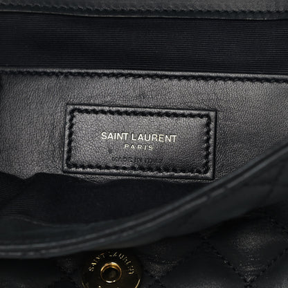 Saint Laurent Calfskin Tri-Quilt Monogram Medium College Bag Black 6 of 9