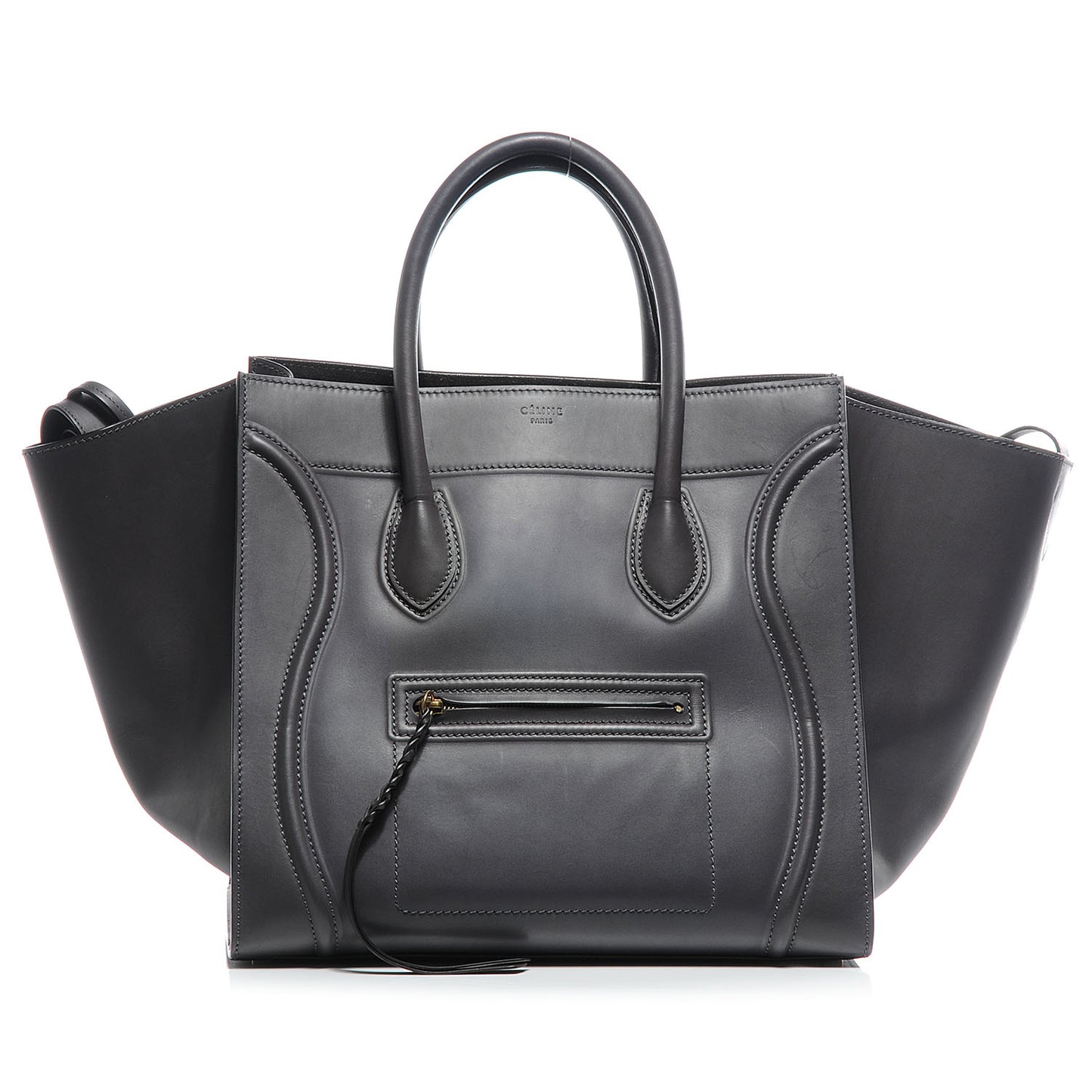 Smooth Calfskin Large Phantom Luggage Grey