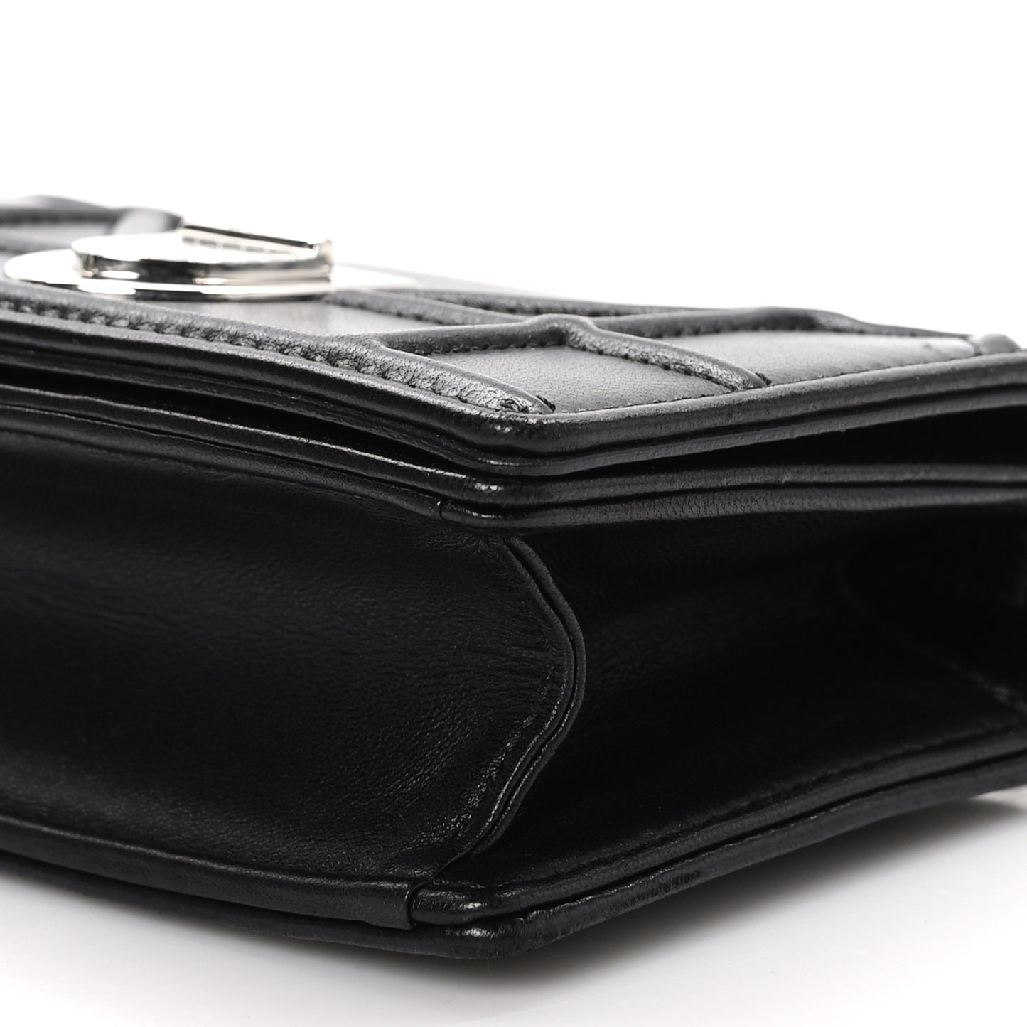 Lambskin Baby Diorama Flap Bag Black