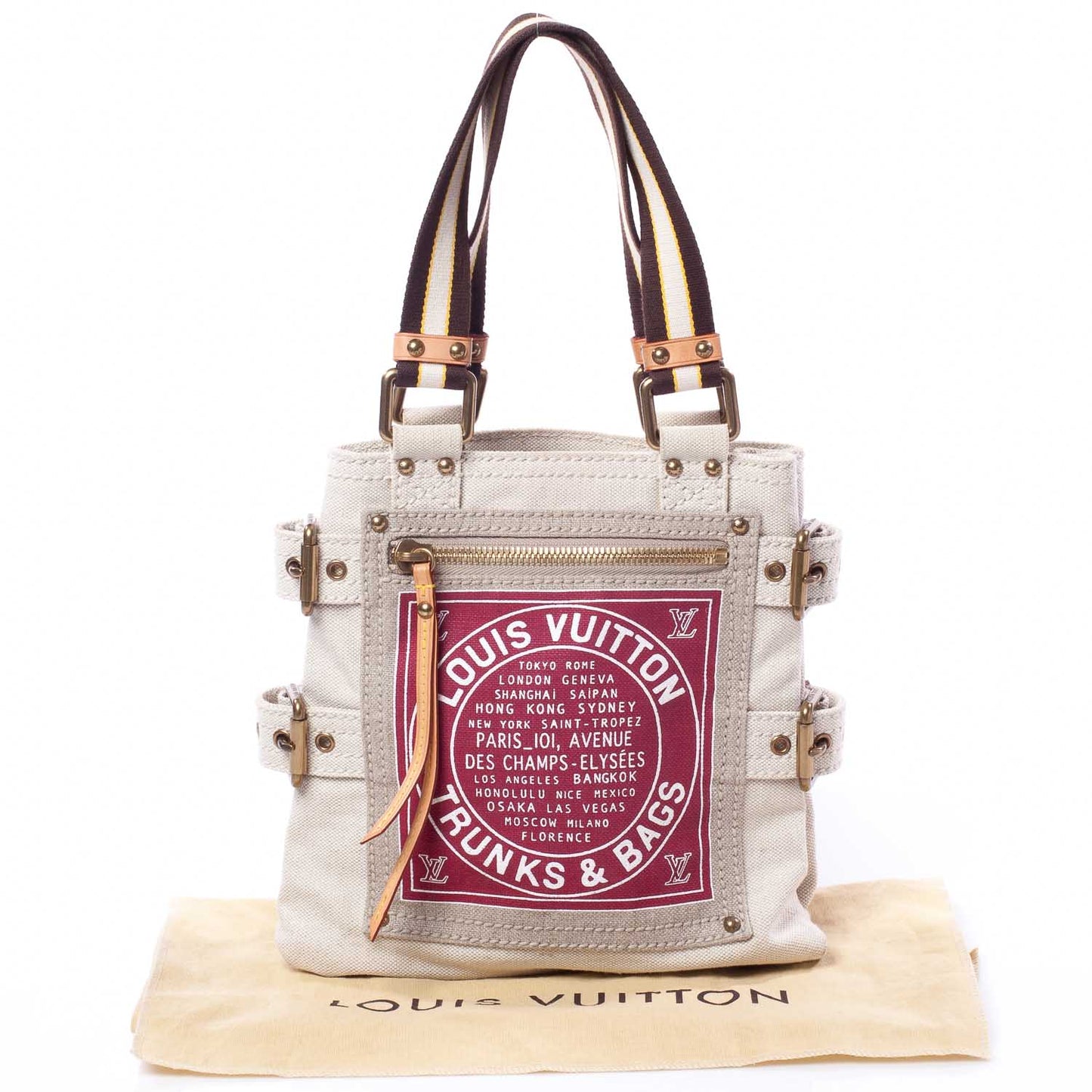 Toile Globe Shopper Cabas PM Red