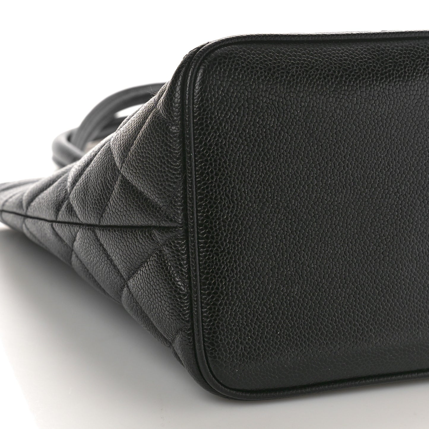 Caviar Quilted Medallion Tote Black