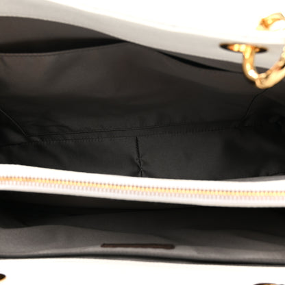 Chanel Caviar Quilted Grand Shopping Tote GST White 5 of 16