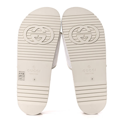 Gucci GG Supreme Monogram Demetra Mens Slide Sandals 11 White Mystic White 5 of 8
