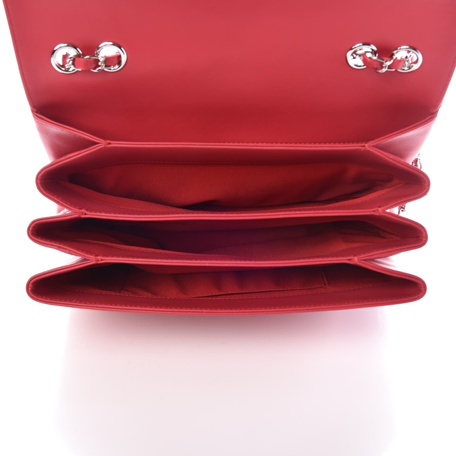 Chanel Calfskin Jumbo Tramezzo Flap Red 6 of 9