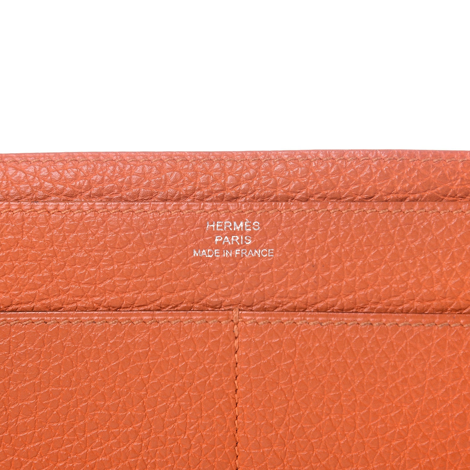 Hermes Togo Dogon Duo Wallet Orange 6 of 12