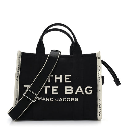 Marc Jacobs Jacquard Medium The Traveler Tote Bag Black 1 of 8