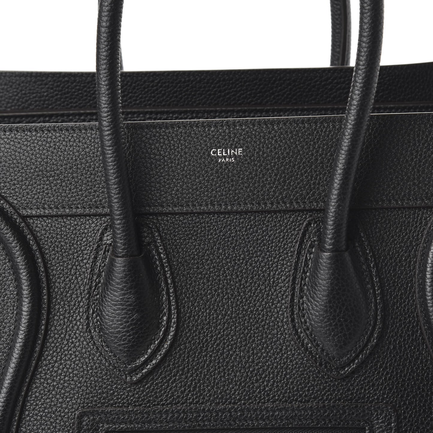 Drummed Calfskin Micro Luggage Black